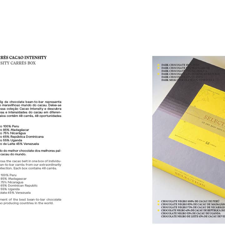 Vinte Vinte Chocolate - Wholesale Chocolate box - INTENSITY CARRÉ BOX 288G1
