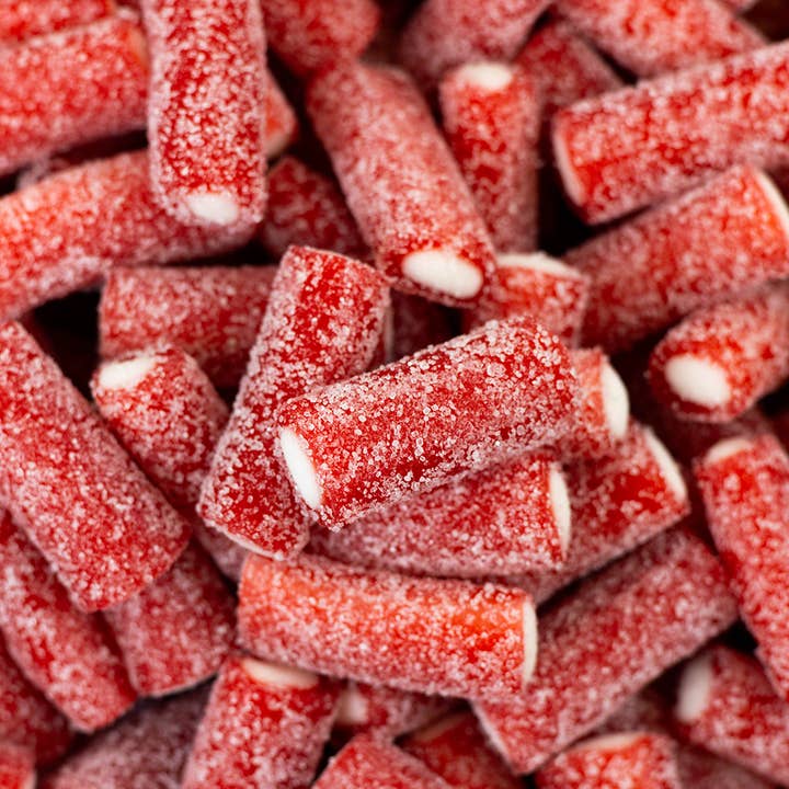 Sweetish- Swedish Candy Wholesale - Wholesale Gummy - Vidal US Sour Strawberry Pencil Bites 2.20lbs