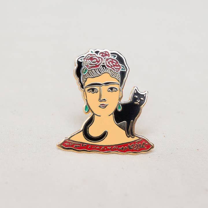Wildship Studio - Wholesale Lapel Pin/Button - Frida Kahlo Enamel Pin