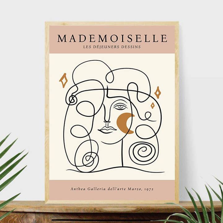 Picasso Abstract Face Inspired Print 03 for wholesale by Moonshine Prints