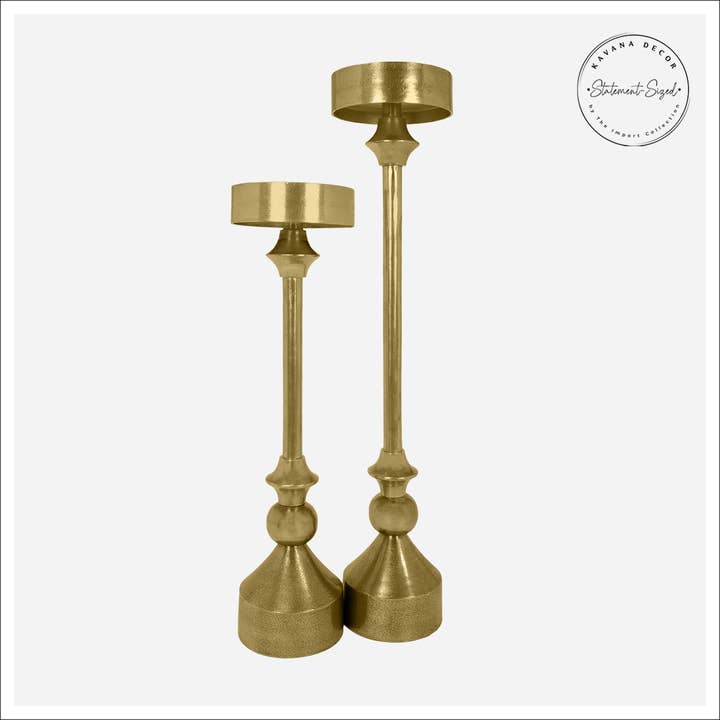 Oversized Candleholders -Set 2 for wholesale by Kavana Decor by The Import Collection