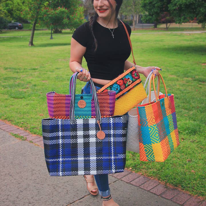 Hilo de Amor LLC - Vente Tote bag – femme - Lot de 8 sacs fourre-tout tissés à la main d'Oaxaca1