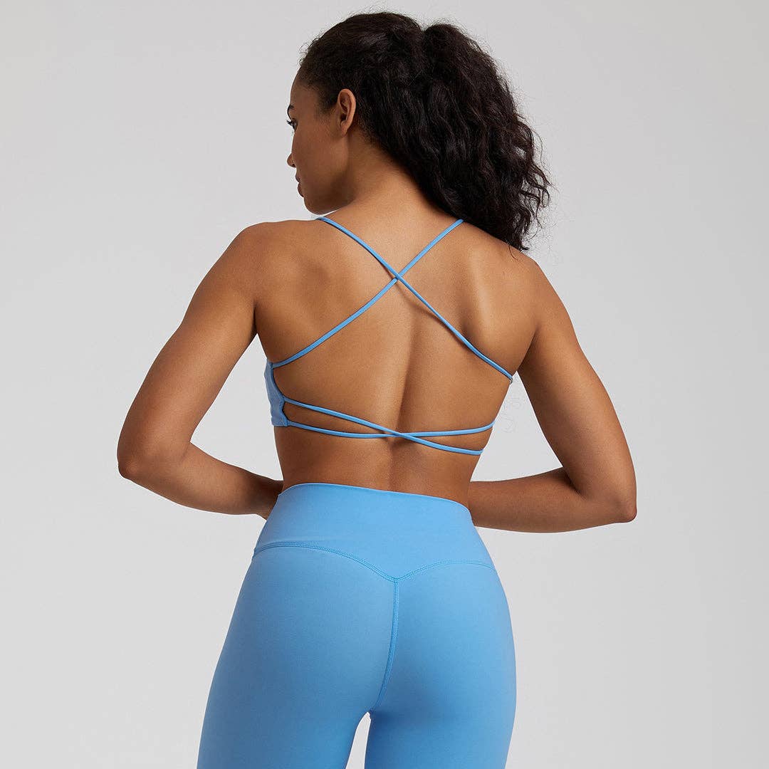 WONDERXFANS - Wholesale Sports Bra - Women's - Thin shoulder strap cross back sports bra1