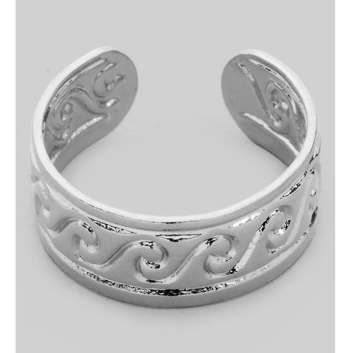 ANILLO PARA DEDO DEL PIE ONDULADO Y PRESIONADO para venta al por mayor de Girly