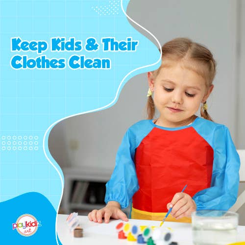 The Toy Group – Conjunto de arte - Crianças e bebés por atacado – Conjunto de 2 Aventais de Pintura Infantil Playkidiz para Pré-Escola5