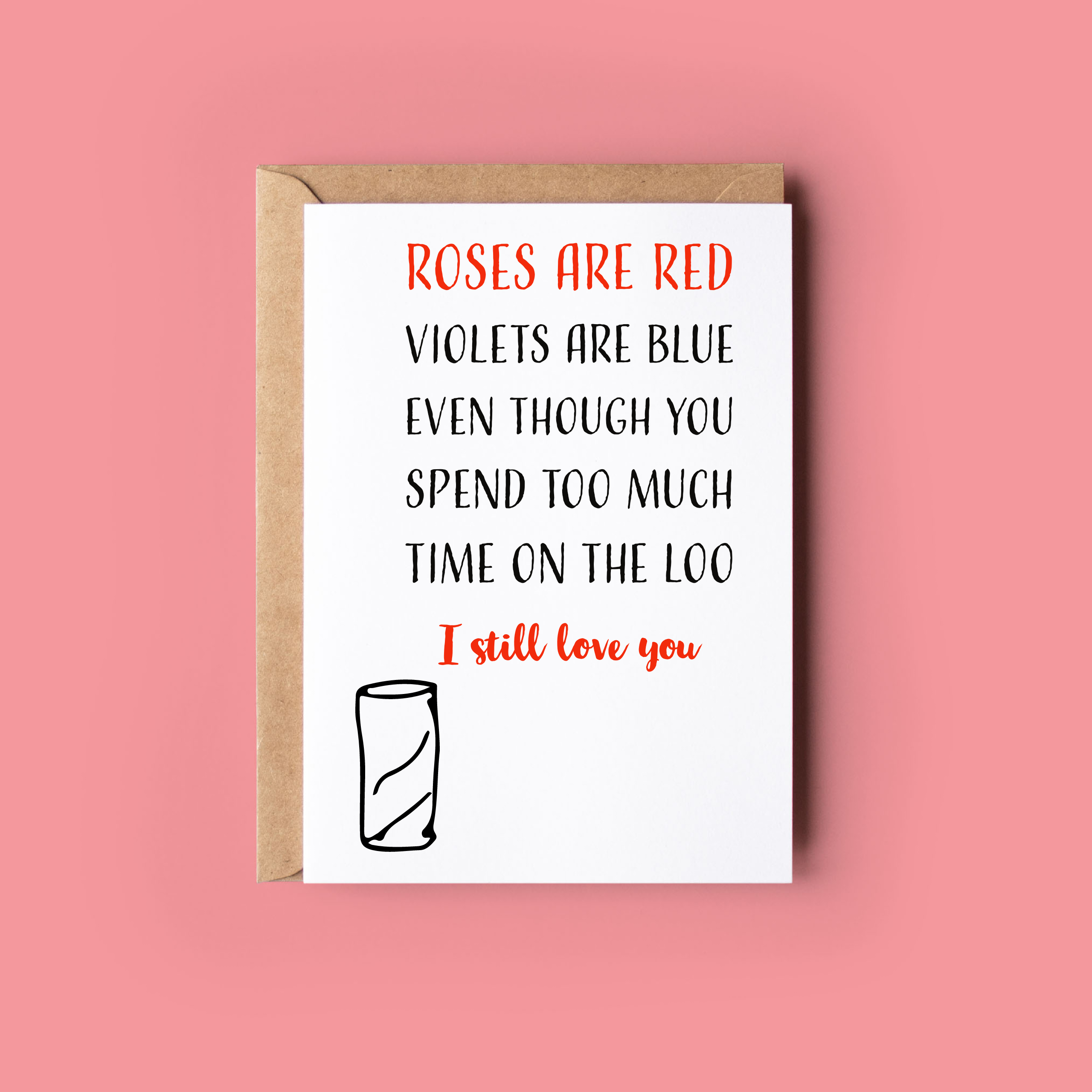 Wonky Cards - Wholesale Love Card - Too Much Time on the Loo0