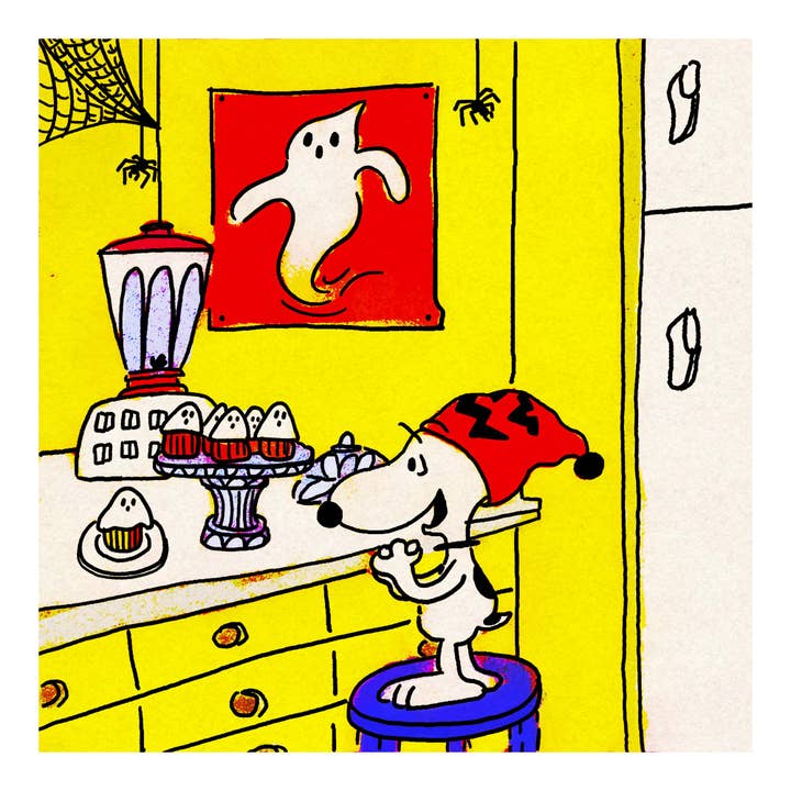 Snoopy Halloween Original Print for wholesale by Kristen Vaughn