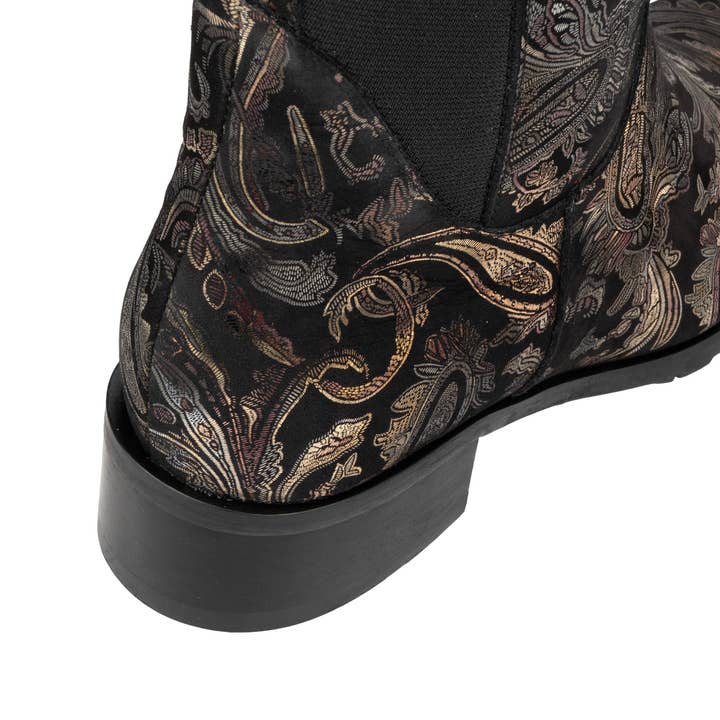 Embassy London – wholesale Boots – Women’s – Rubix - Black & Gold & Burgundy - Women's full length zip long boot7