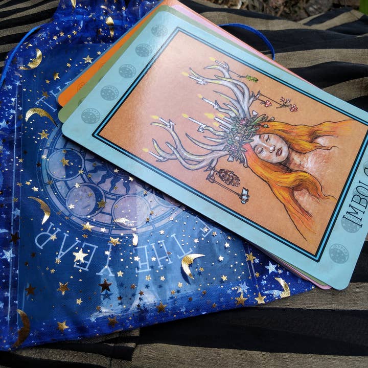 Daring Hare - Wholesale Tarot Cards - Deck of 8 Wiccan Sabbat Art Cards