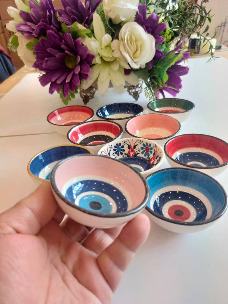 Mediterranean Collection - Wholesale Bowl - Nazar Ceramic Pottery Bowls - 30 Pcs1