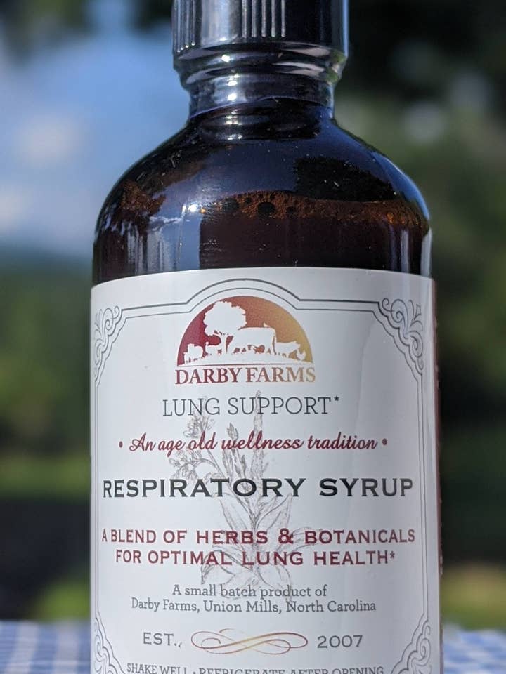 8 oz Respiratory Syrup for wholesale by Darby Farms Wellness