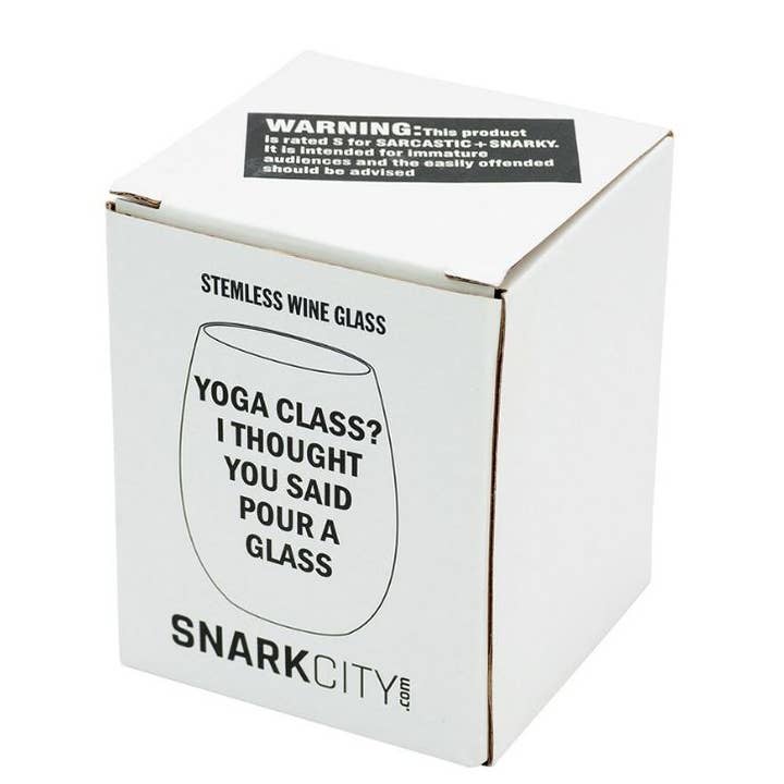 SNARK CITY - Wholesale Wine Glass - "Wine Because It's Not Good To..." Wine glass