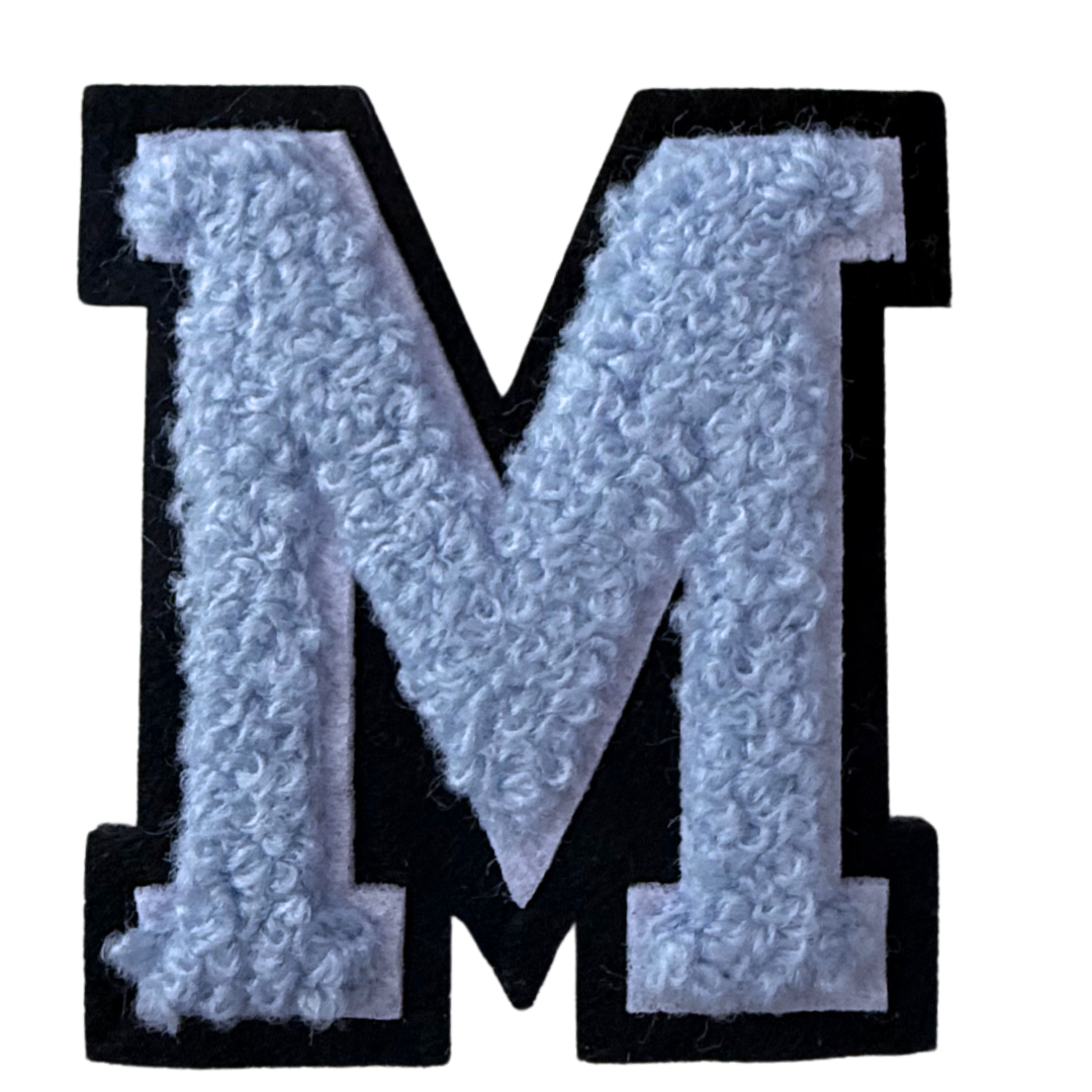 Patch Points - Wholesale Patch - Baby Blue Varsity Letter Sticker & Iron On12