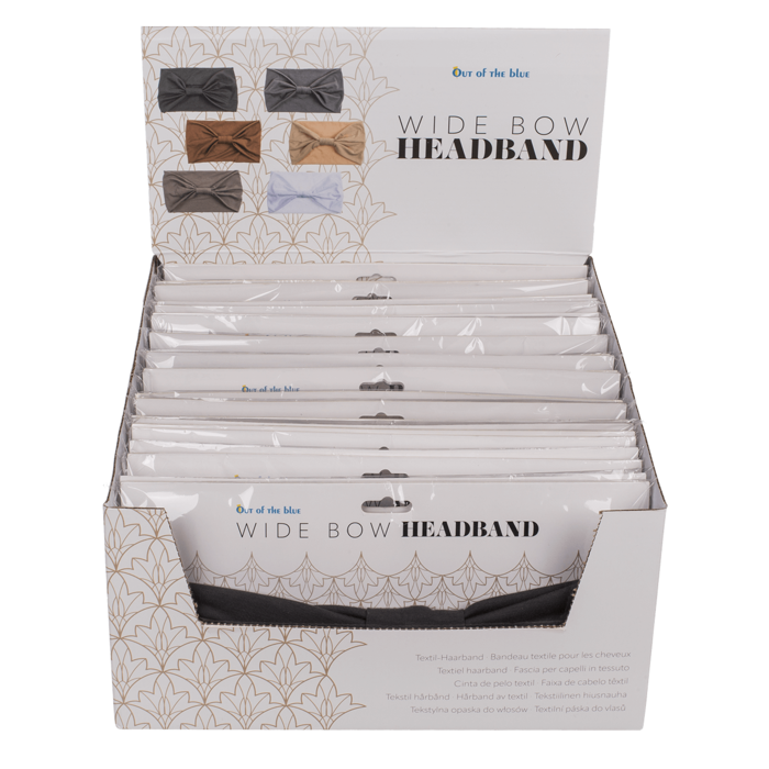 Out of the blue KG - Wholesale Fashion Headband - Women's - Textile Hairband, Bow, approx. 14 x 24 cm,1