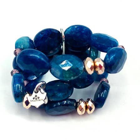 « Celeste Trilogy » en onyx et petite turquoise pour la vente par spilotros