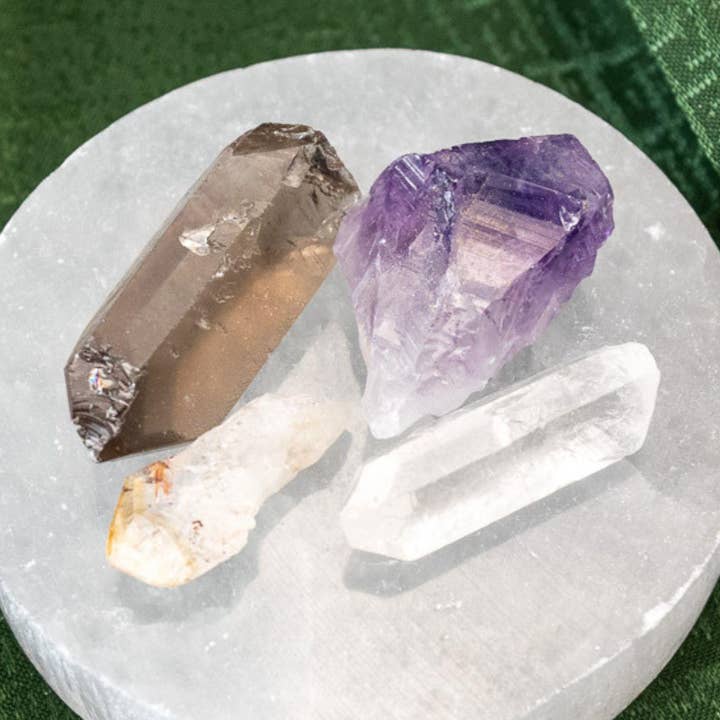 Crystal Point Collection Plate. for wholesale by Down To Earth