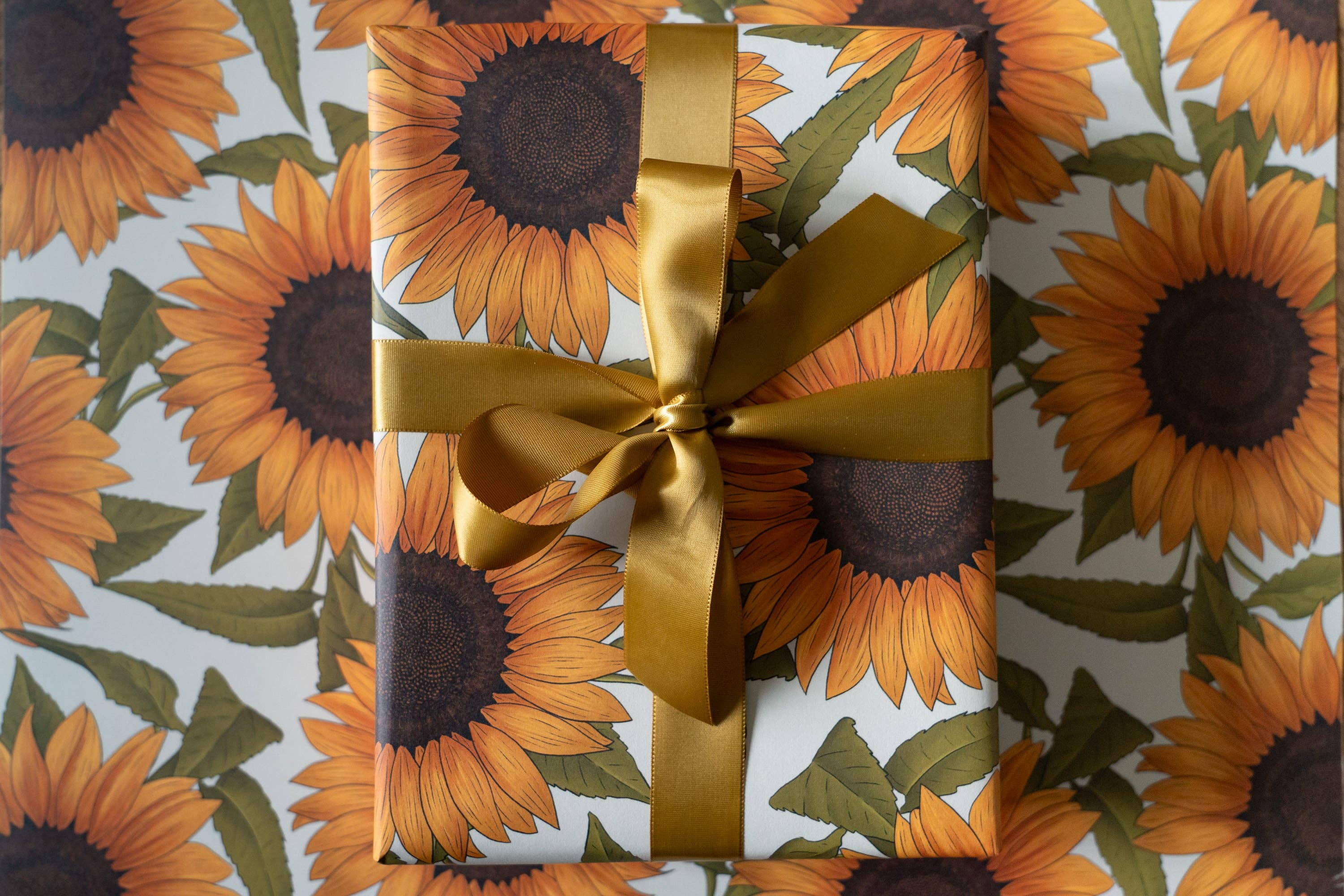 Hayley Jade Design Studio - Wholesale Flat Wrap - Sunflower Wrapping Paper1