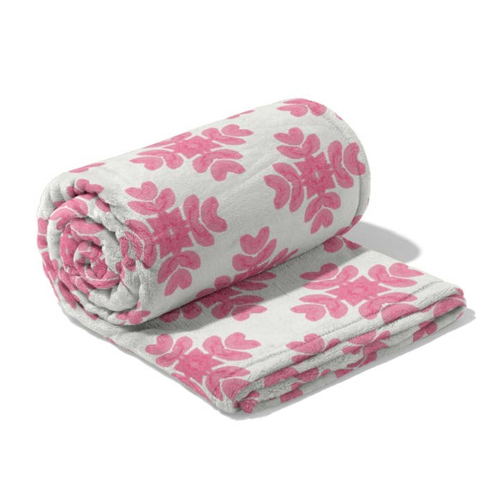 Coperta in pile rosa pennellate per la vendita all'ingrosso da parte di Laura Park Designs