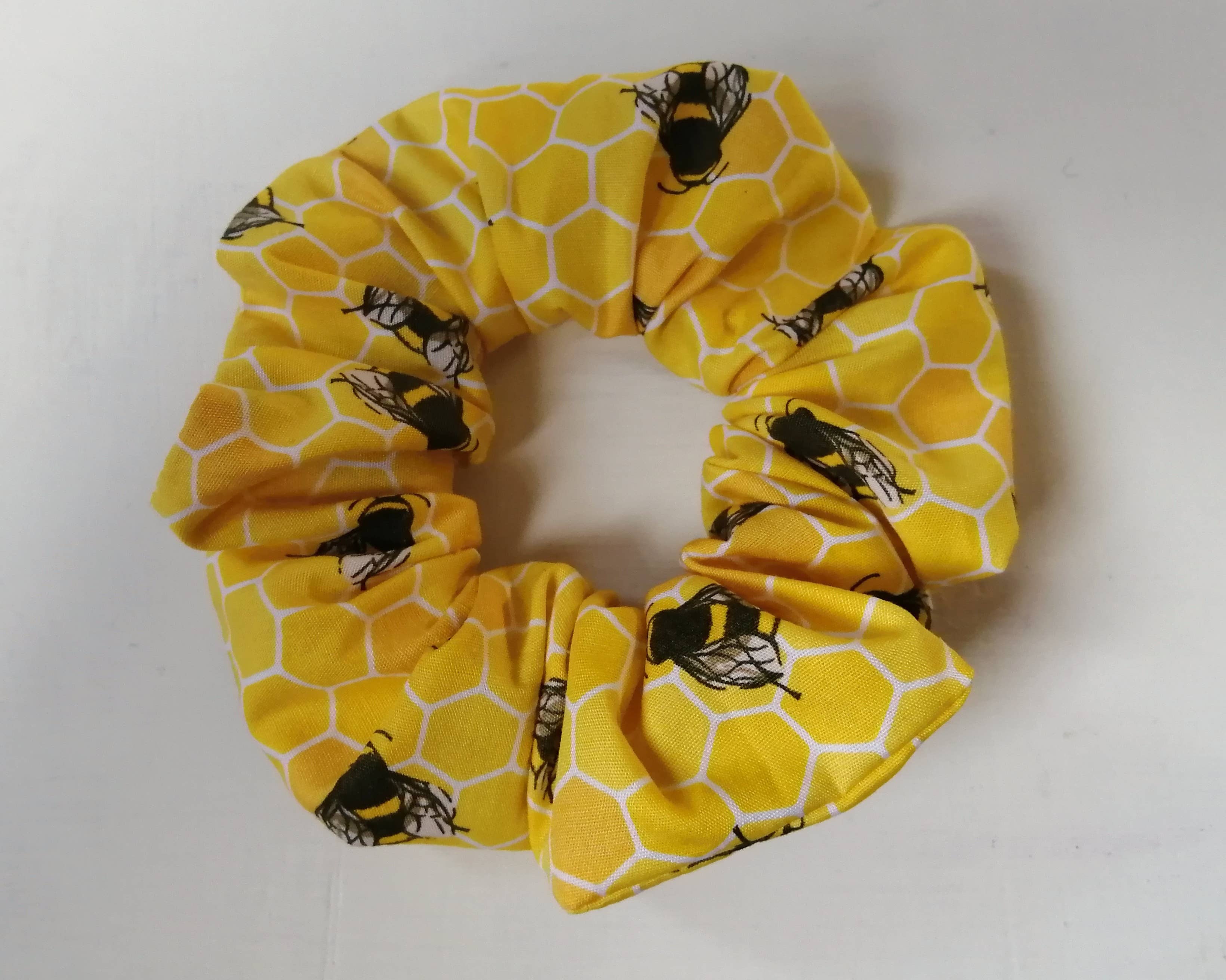 Hannah and me - Venta al por mayor Coletero - Mujer - Scrunchie abeja miel, accesorio para el pelo en forma de panal1