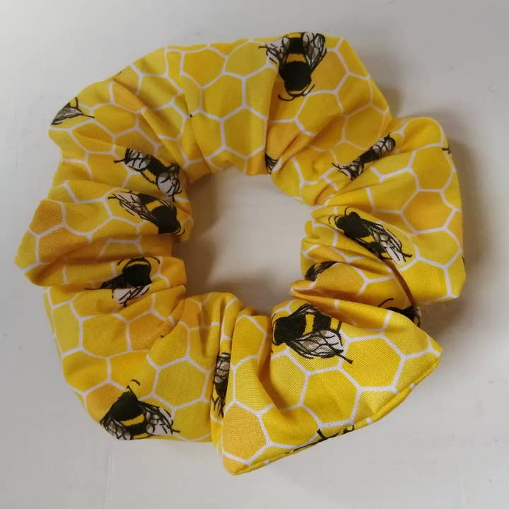 Hannah and me - Venta al por mayor Coletero - Mujer - Scrunchie abeja miel, accesorio para el pelo en forma de panal1