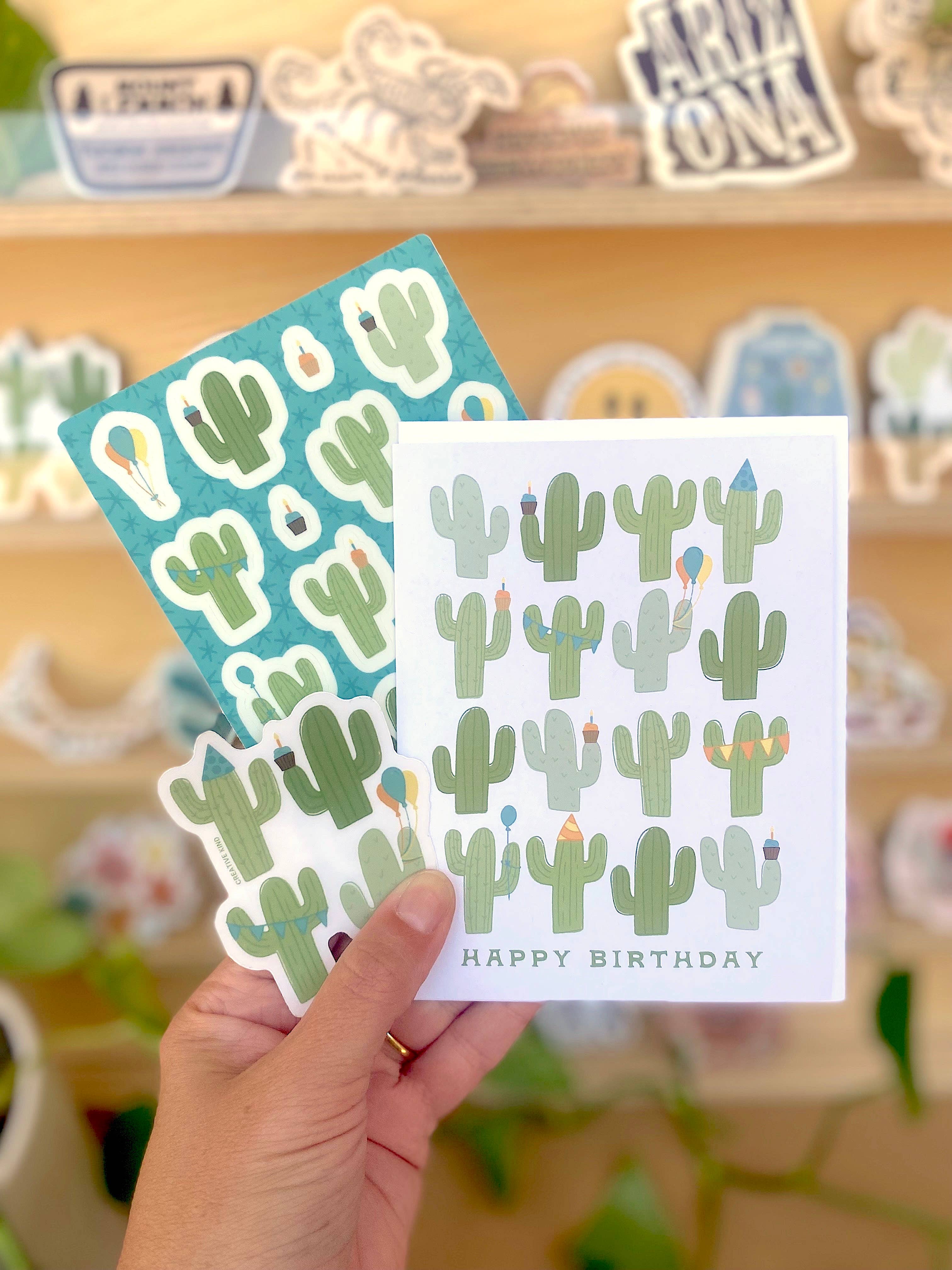 Creative Kind - Wholesale Birthday Card - Cactus Birthday Greeting Card – Desert Card3