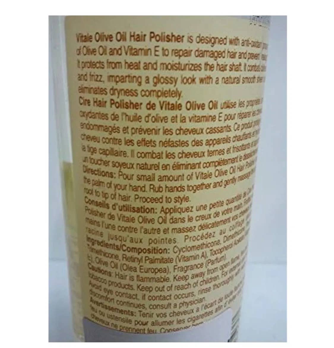 Hair Konection Corporation - Wholesale Hair Oil - Vitale Vitale Olive Oil Hair Polish 6 Fluid Ounce White, 6oz1