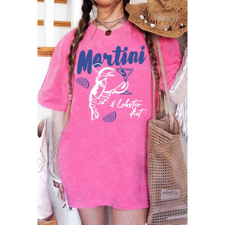 HRTandLUV - Wholesale T-Shirt (Graphic) - Women's - MARTINI AND ROBSTER DIET OVERSIZED MINERAL GRAPHIC TEE2