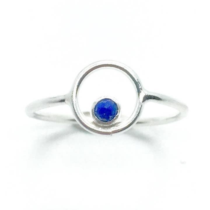 Lapis Lazuli Orbit Ring for wholesale by Alison Morse