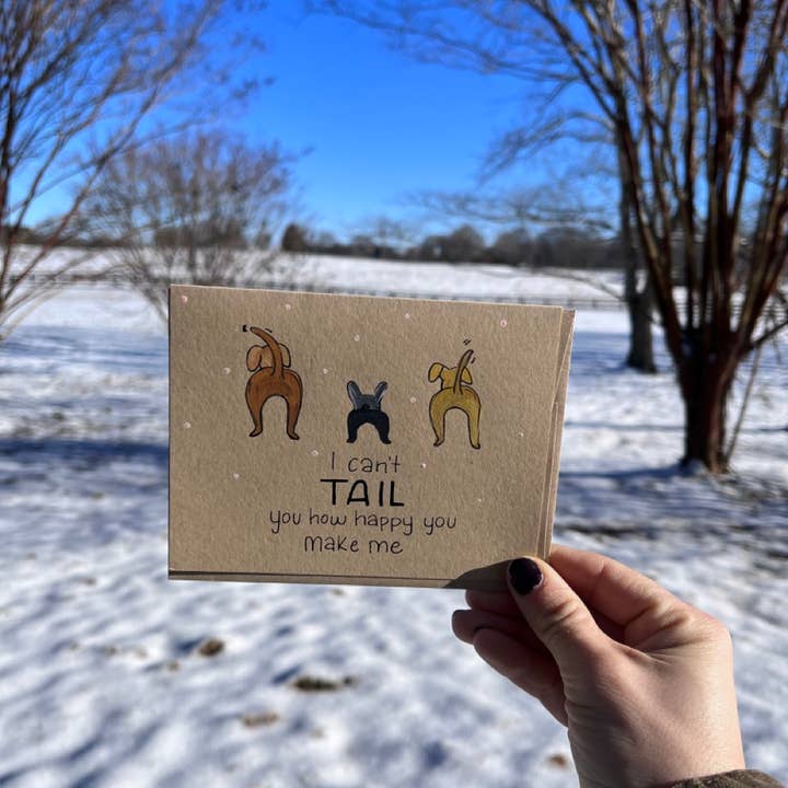 Snail Mail - Venta al por mayor Tarjetas de amor - Can't Tail You (Culos de perro)