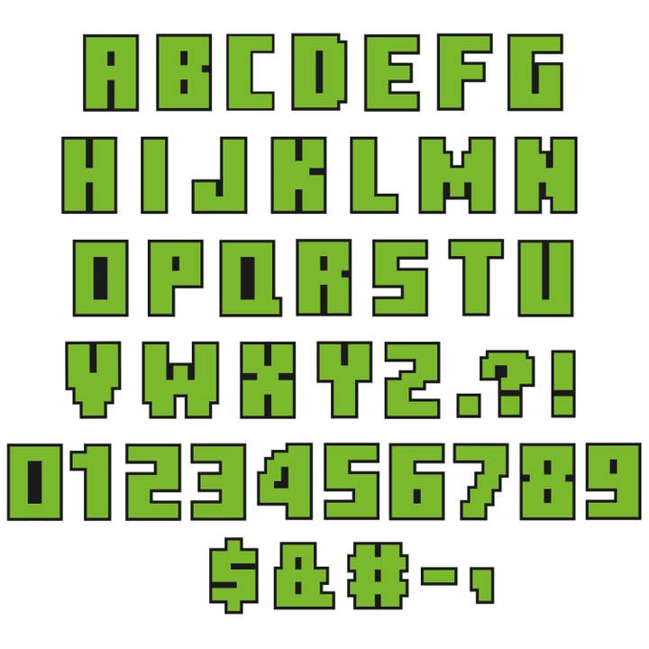 Eureka School Products - Wholesale Cutouts - Minecraft Deco Letters
