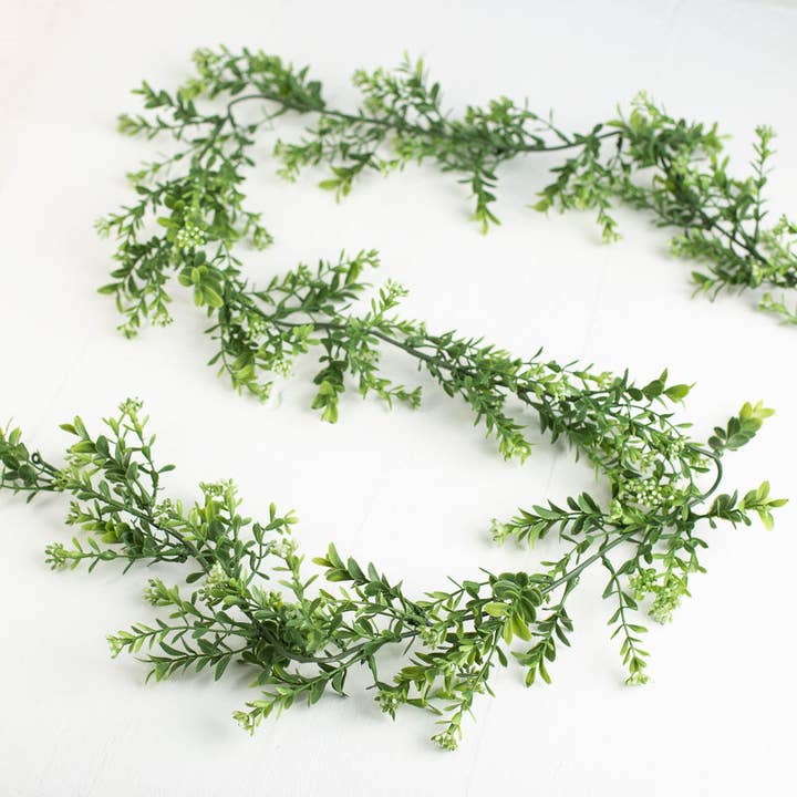 Factory Direct Craft - Wholesale Artificial Flowers - 6 foot Weatherproof Boxwood Garland1