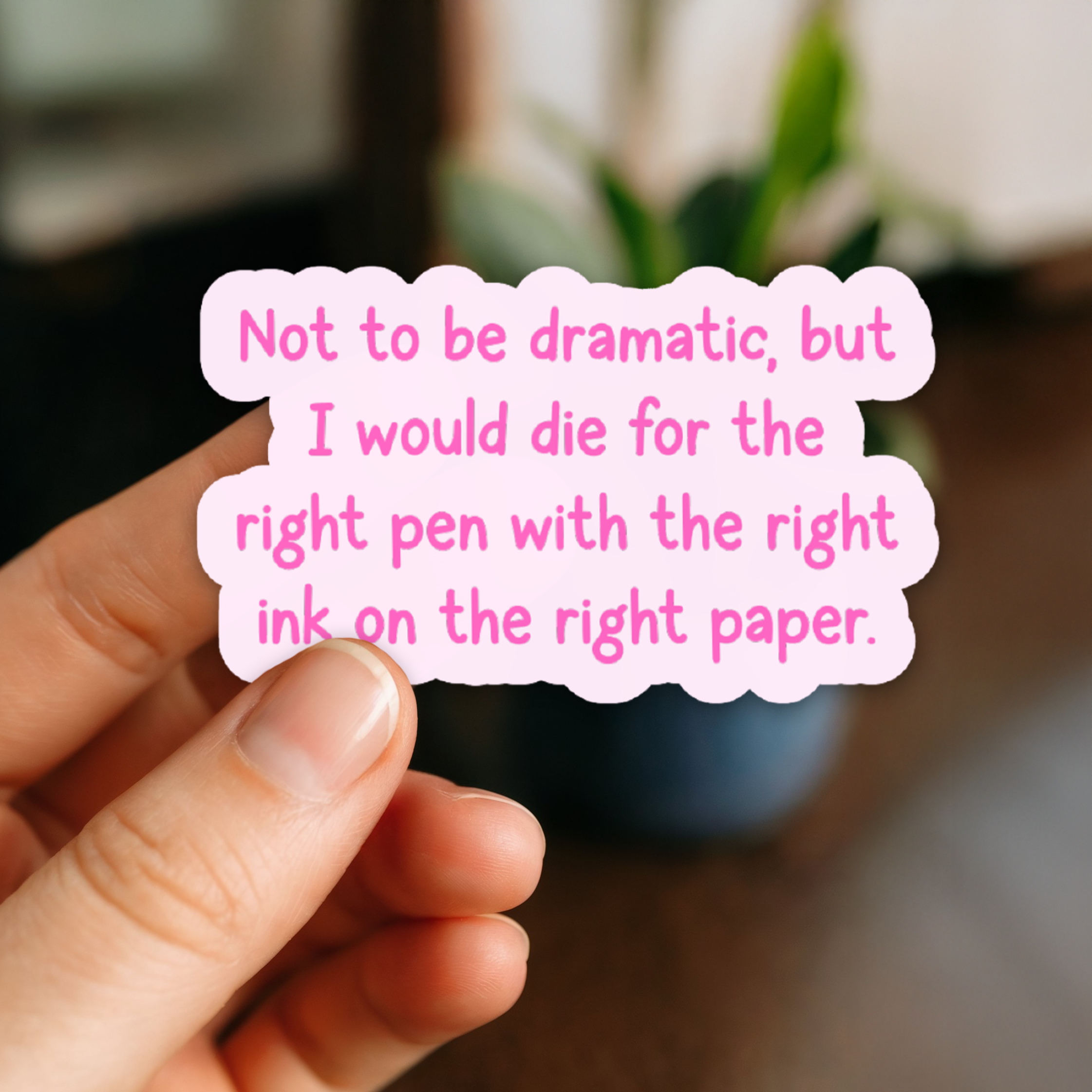 La Folie Press - Wholesale Sticker - Right Ink Right Pink 3" Vinyl Sticker1