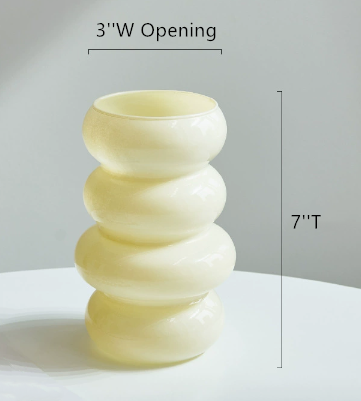 Sweet Home Deco - Wholesale Vase - Glass Floral Vase, Small Vase w/Ring Layers, Tabletop Vases1