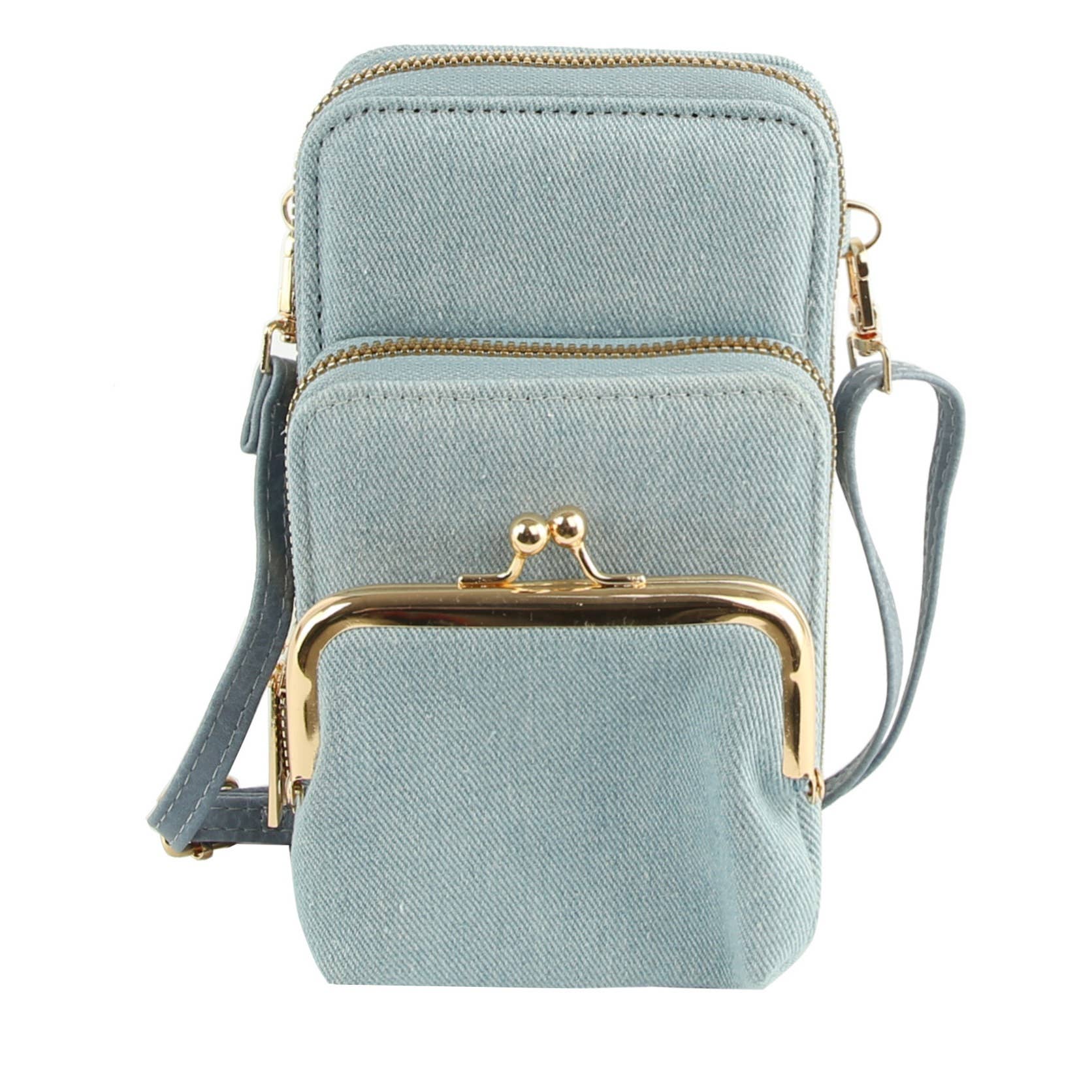 Handbag Factory Corp - Wholesale Crossbody Bag - Women's - Small Crossbody for Women Double Zip Adjustable Strap Over t10