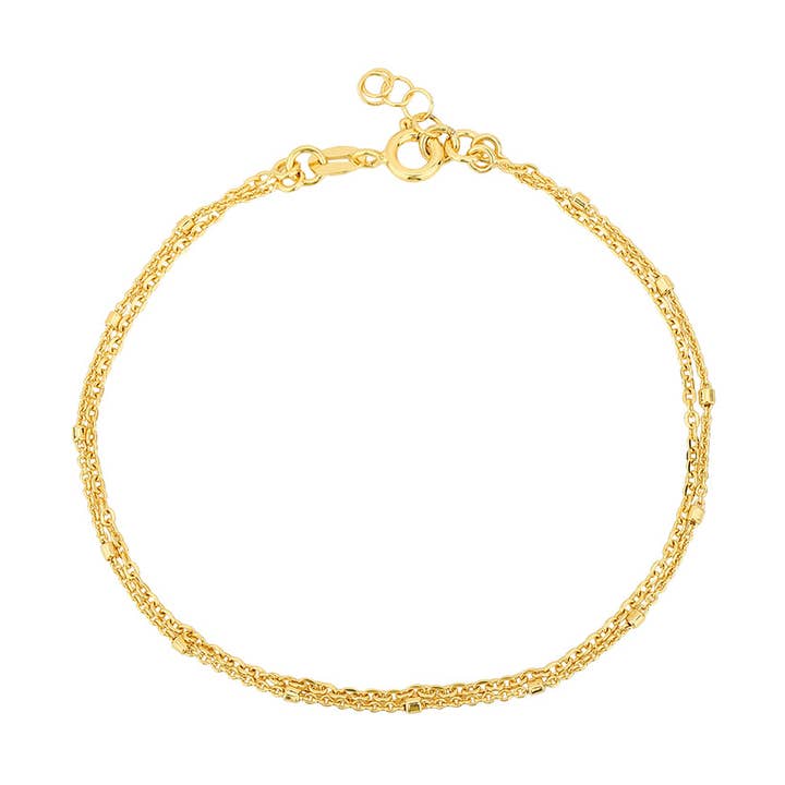 Itty Bitty Bracelet – 24K Gold Plated 925 Sterling Silver for wholesale by Amaaya Jewelry
