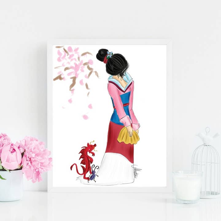 Körsbärsblommor Princess Mode Illustration för wholesale av PLTStudio