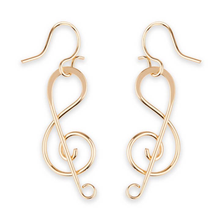 Treble Clef Dangle Earring for wholesale by Mark Steel Jewelry