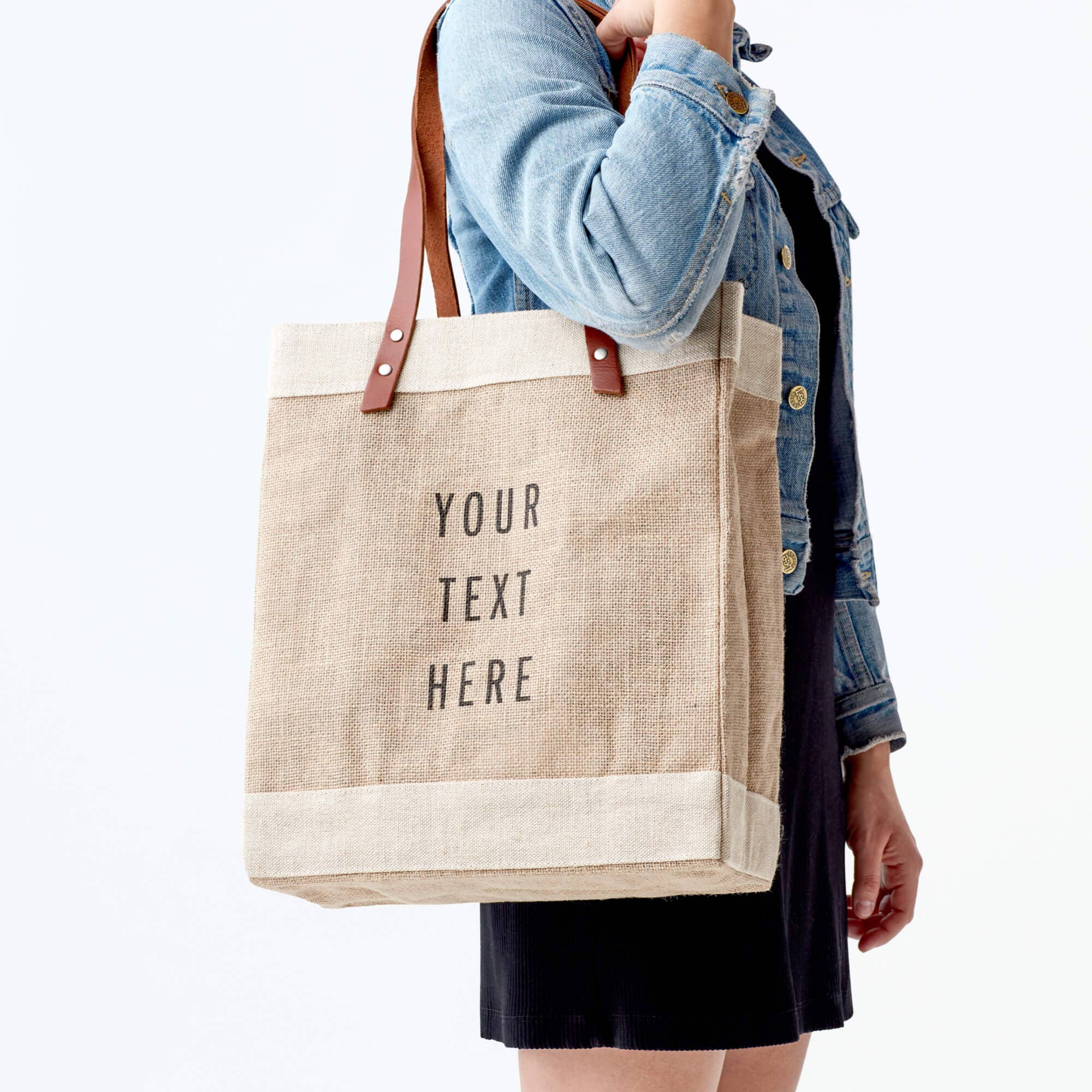 Apolis - Wholesale Tote Bag - Women's - Customize Market Tote in Natural (034NA)3