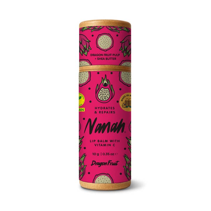 Dragon Fruit Lip Balm Stick | Hydration & Lip Repair Support | Made in Mexico | Vegan | Plastic-Free | 0.35 oz (10 g) for wholesale by Nanah Mexico