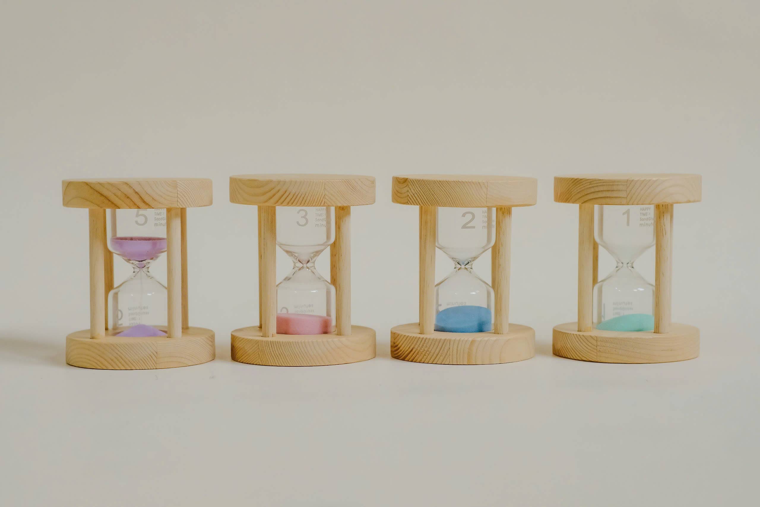 Q Toys - Wholesale Wood Toy - Kids - Wooden Sand Timers Set of 40