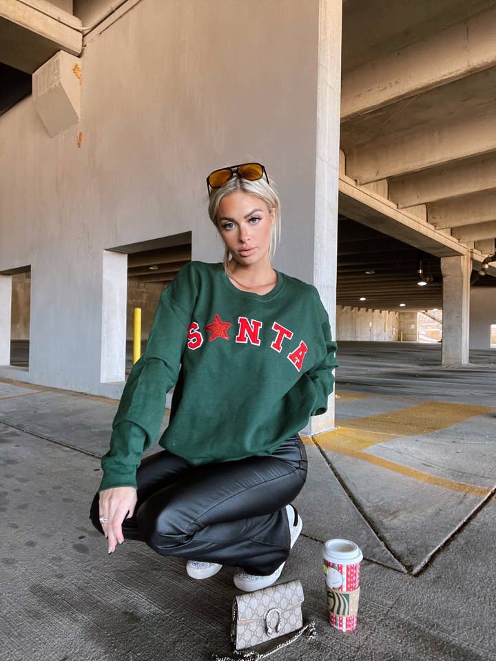 SANTA FEVER CREW for wholesale by Distressed Vintage Couture