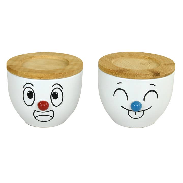 12 oz Ceramic Salt Cellar with Lid Stackable Salt Bowls for wholesale by ARTONUSA