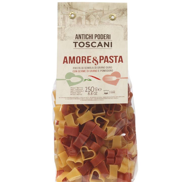 Antichi Poderi Toscani Hearts with Tomato and Wheat Pasta 8.8oz/250g for wholesale by Enjoy Better Coffee & Tea