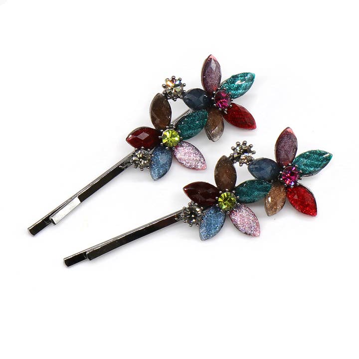 Multicolour Floral Hair Slide Set
for wholesale by Peace Of Mind
