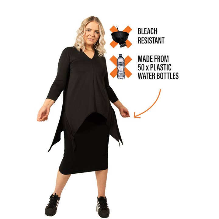 Tunique de coiffure à col en V résistante à l'eau de javel pour la vente par BeauTex Designs