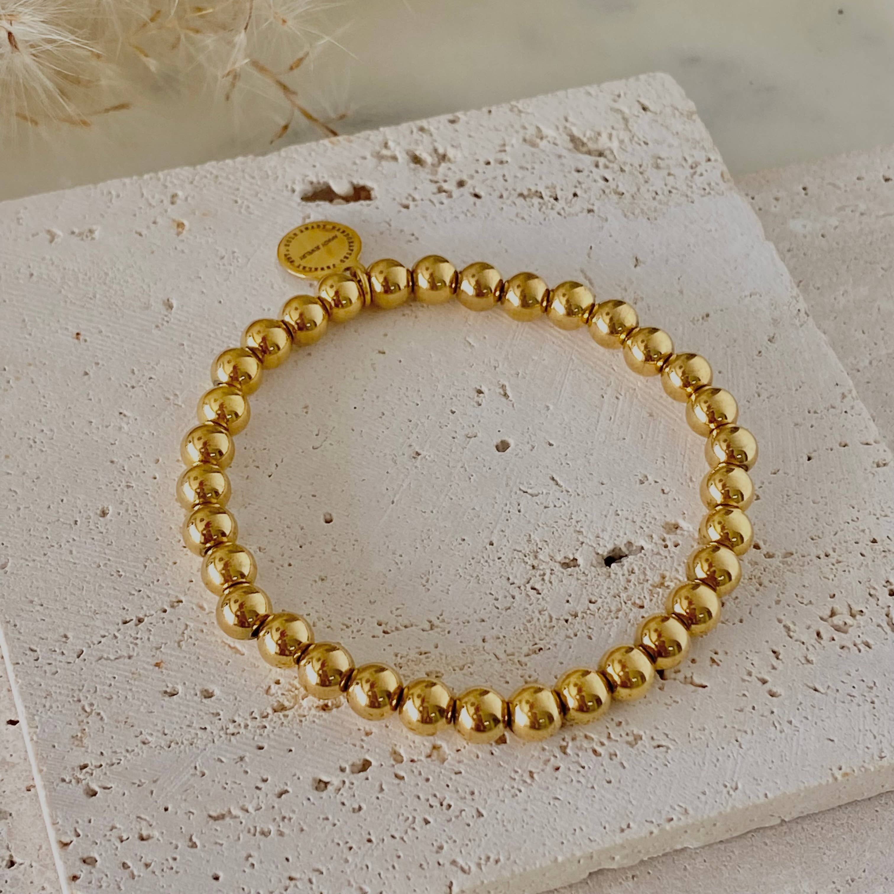 Amady Jewelry - Wholesale Beaded Bracelet - Gold Beaded Bracelet 18k gold plated stainless steel beads5