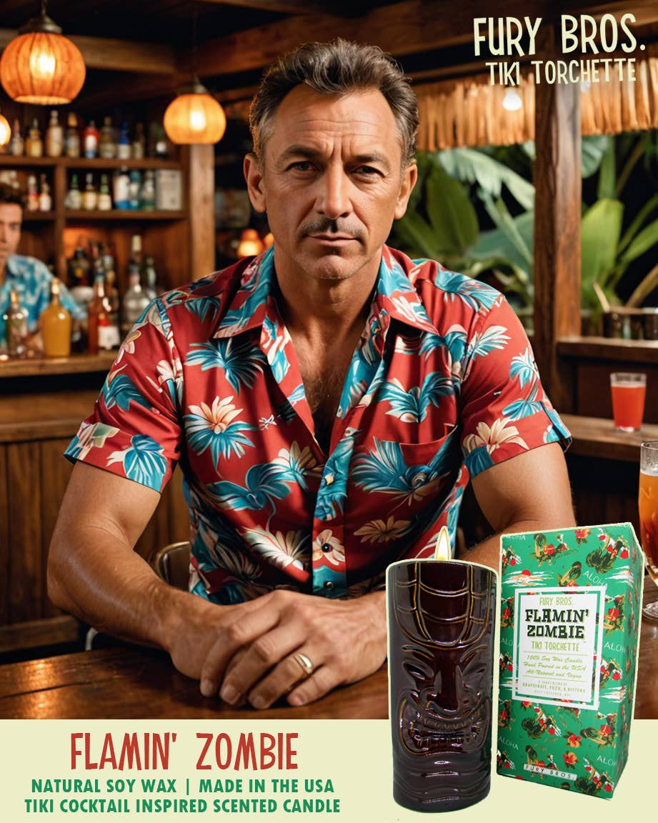 Fury Bros. - Wholesale Jar/Filled Candle - Flamin' Zombie - Fury Bros. Tiki Torchette8