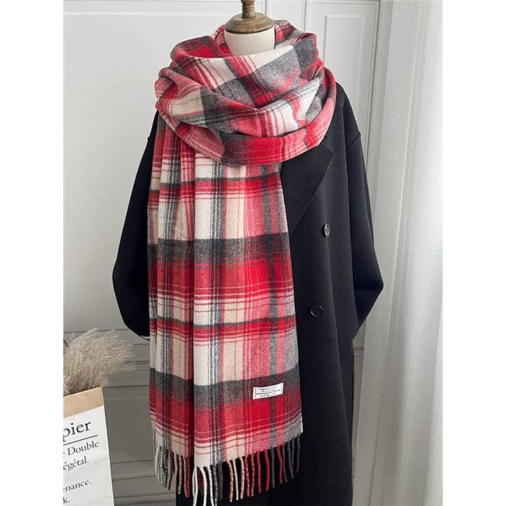 ShieldChic - Wholesale Scarf - Women's - Fringed Plaid Shawl Scarf3