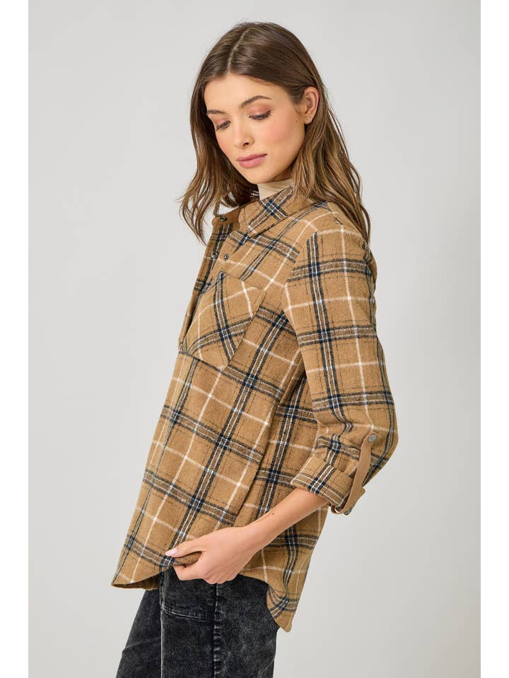 Mystree - Wholesale Shirt Jacket/Shacket - Women's - 61157 Plaid Shirt Jacket 11
