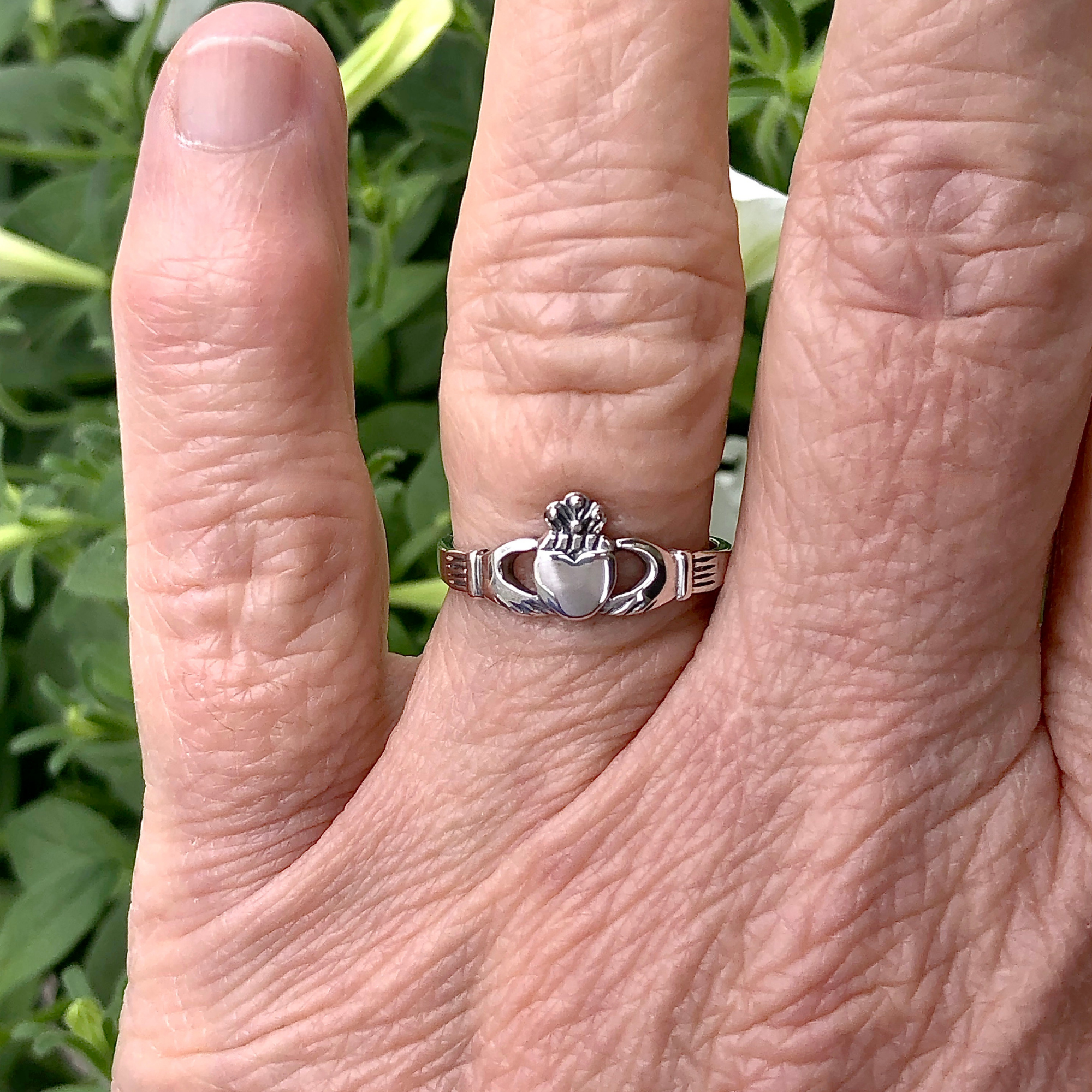Moonrise Jewelry - Wholesale Band/Stacked Ring - R-26 Large Claddagh Ring8